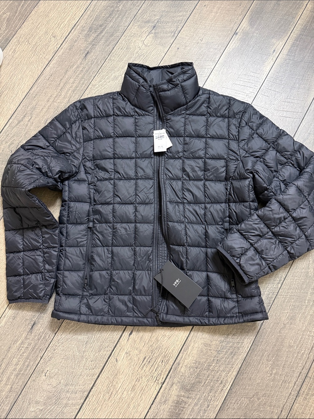 NWT $120 YPB Your Personal Best Full Zip Puffer Coat Size Medium Men’s Black